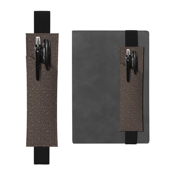 Wukai Dinosaur Adjustable Elastic Band Leather Pen Holder,Pencil Holder,Pen Sleeve Pouch for Notebooks,Planners,and Books