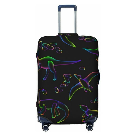 Wukai Dinosaur Elastic Luggage Cover: Personalized Protection for Your Suitcase - Fits 19~29-inch, Washable & Durable Travel Companion-