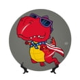 thumbnail image 1 of Wukai Dinosaur Super Hero Cartoon Print Decorative Plate for Display,Bone China Decorative Plate, Ceramic Dinner Plate with Stand, Vertical Ceramic Plate-6in, 1 of 6
