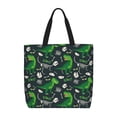 thumbnail image 1 of Wukai Dinosaur and Bone Print Reusable Grocery Bag Shopping Bags with Zipper Shoulder Shopping Handle Bag Suitable for Outdoor Convenient Daily Bag, 1 of 8