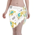 thumbnail image 1 of Wukai Dinosaur on Excavator Women’s Short Sarongs Beach Wrap Bikini Bottom Short Skirt Chiffon Scarf for Swimwear, 1 of 4