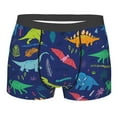 thumbnail image 1 of Wukai Dinosaurs Adventure With Palms And Tropical Leaves Print Men’s Underwear Breathable Boxer Briefs,&nbsp;Moisture Wicking & Breathable-X-Large, 1 of 7