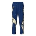 thumbnail image 1 of Wukai Disco party Astronaut Dancing Print Teenagers' Pajama Pant Sleep Pajama Lounge Pant PJ Bottoms with Pockets and Button Fly(Available in Big & Tall)-Large, 1 of 6