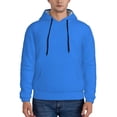 thumbnail image 1 of Wukai Dodgerblue Print Men Hoodies Fleece Sweatshirts Long Sleeve Sweaters Pullover Fall Outfits Winter Clothes-Large, 1 of 7