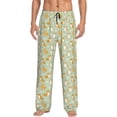 thumbnail image 1 of Wukai Dog And Flower Mens PJ Pajama Pants|Sleepwear Plaid PJs with Pockets|Men's Lightweight Open-Hem Lounge Pants-Medium, 1 of 6