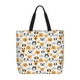 thumbnail image 1 of Wukai Dog Faces Print Reusable Grocery Bag Shopping Bags with Zipper Shoulder Shopping Handle Bag Suitable for Outdoor Convenient Daily Bag, 1 of 8