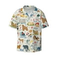 thumbnail image 1 of Wukai Dogs Funny Pets Men's Casual Short-Sleeve Button Down Shirt - Lightweight Summer Dress Shirt for Daily Wear-4X-Large, 1 of 7
