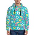 thumbnail image 1 of Wukai Donut Print Men Hoodies Fleece Sweatshirts Long Sleeve Sweaters Pullover Fall Outfits Winter Clothes-XX-Large, 1 of 7