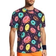 thumbnail image 1 of Wukai Donuts1 Print Men's Short-Sleeved Mesh T-Shirt,Quick-Dry Short Sleeve Workout T-Shirt-Medium, 1 of 8