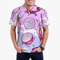 thumbnail image 1 of Wukai Dragon Fruit Men’s Polo Shirts Sleeve,Camisas Polo Para Hombre,True Classic Tees Men-Small, 1 of 6