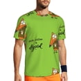 thumbnail image 1 of Wukai Drink Coffee And Do Good Print Men's Short-Sleeved Mesh T-Shirt,Quick-Dry Short Sleeve Workout T-Shirt-Medium, 1 of 8