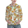 thumbnail image 1 of Wukai Ducks and Flowers Print Womens Hoodies Fleece Sweatshirts Long Sleeve Sweaters Pullover Fall Outfits Winter Clothes-X-Large, 1 of 7