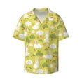 thumbnail image 1 of Wukai Easter Bunny Men's Casual Short-Sleeve Button Down Shirt - Lightweight Summer Dress Shirt for Daily Wear-Small, 1 of 1
