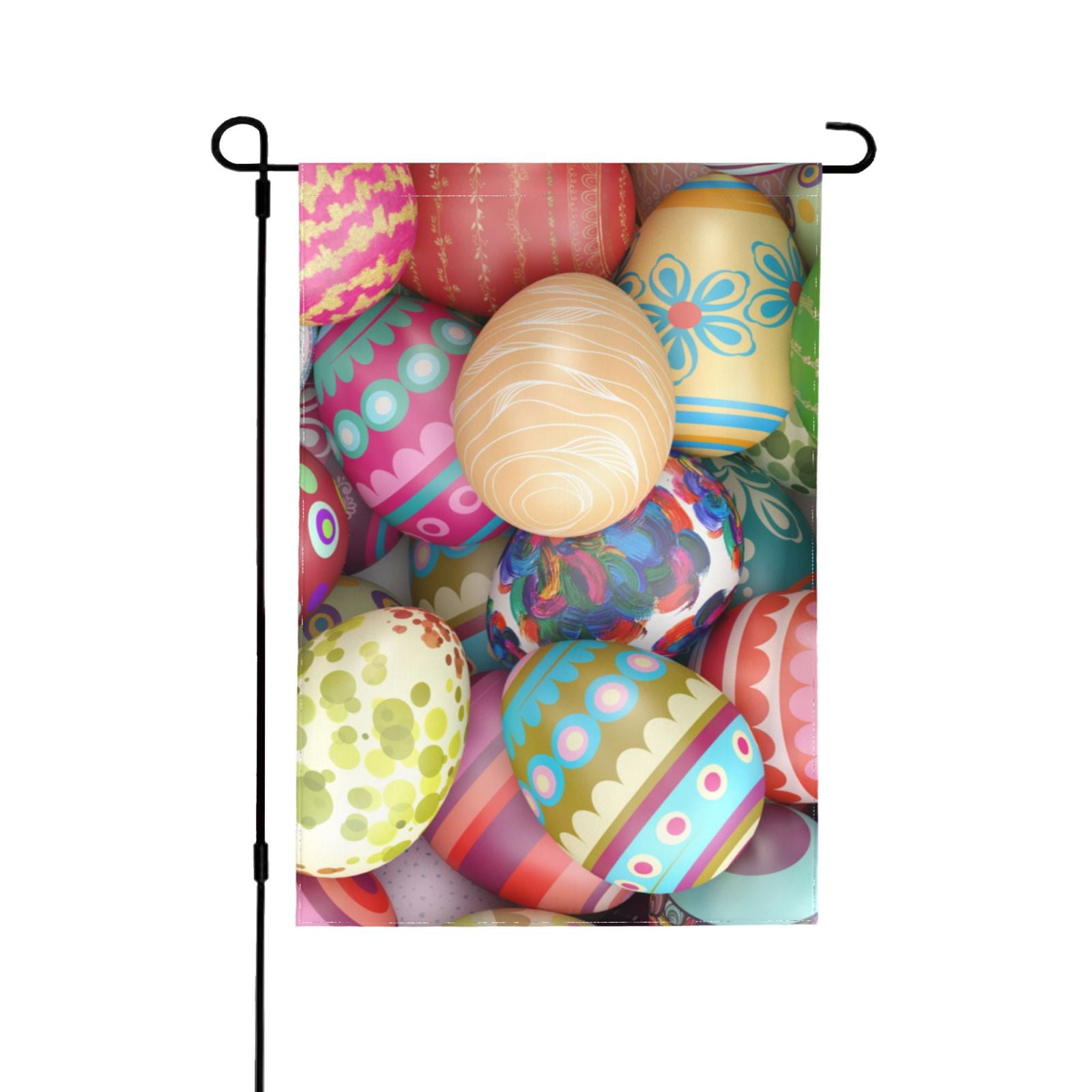 Wukai Easter Eggs Garden Flags Double Sided Welcome Garden Yard House ...