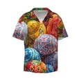 thumbnail image 1 of Wukai Easter Eggs Men's Casual Short-Sleeve Button Down Shirt - Lightweight Summer Dress Shirt for Daily Wear-3X-Large, 1 of 7