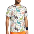 thumbnail image 1 of Wukai Easter Rabbit Print Men's Short-Sleeved Mesh T-Shirt,Quick-Dry Short Sleeve Workout T-Shirt-5X-Large, 1 of 8
