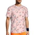 thumbnail image 1 of Wukai Easter Rabbit Print Men's Short-Sleeved Mesh T-Shirt,Quick-Dry Short Sleeve Workout T-Shirt-Small, 1 of 8