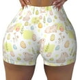 thumbnail image 1 of Wukai Easter Rabbit Print Pack Biker Shorts for Women Yoga Workout Gym Running Scrunch Active Shorts-Large, 1 of 8