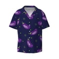 thumbnail image 1 of Wukai Eggplant Men's Casual Short-Sleeve Button Down Shirt - Lightweight Summer Dress Shirt for Daily Wear-Medium, 1 of 7