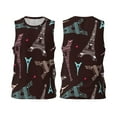 thumbnail image 1 of Wukai Eiffel Tower Men’s Basketball Jersey3X-Large, 1 of 7