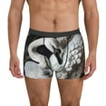 thumbnail image 1 of Wukai Elegant Swans Black Background Print Men’s Underwear Breathable Boxer Brief for Men,&nbsp;Moisture Wicking & Breathable-Small, 1 of 5