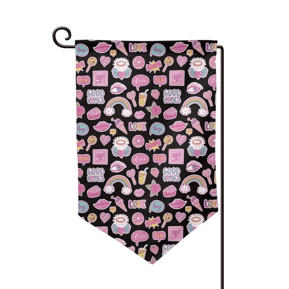 Wukai Elements Print Garden Flag 12.5x18 Inch Double Sided Sun-resistant Rain-resistant, Wrinkle-resistant Colorfast(Only Flag)