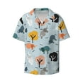 thumbnail image 1 of Wukai Elephant Tree Men's Casual Short-Sleeve Button Down Shirt - Lightweight Summer Dress Shirt for Daily Wear-Large, 1 of 7