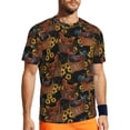 thumbnail image 1 of Wukai Embroidery Chicken Rooster And Sunflowers Print Men's Short-Sleeved Mesh T-Shirt,Quick-Dry Short Sleeve Workout T-Shirt-3X-Large, 1 of 8