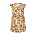Wukai Excavator (2) Print Girls Nightgowns Pajamas Dress,Soft & Cute