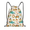 thumbnail image 1 of Wukai Fall Pumpkins And Sunflowers Drawstring Backpack Bag Sport Gym Sackpack Large Size String Backpack Cinch for Women Men-Small, 1 of 6