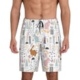 thumbnail image 1 of Wukai Fall Rabbit Men’s Short Pajama Pants With Pockets Soft Sleep Pj Shorts for Men-Small, 1 of 6