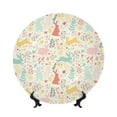 thumbnail image 1 of Wukai Fall Rabbit Print Decorative Plate for Display,Bone China Decorative Plate, Ceramic Dinner Plate with Stand, Vertical Ceramic Plate-6in, 1 of 6
