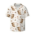 thumbnail image 1 of Wukai Fall Squirrel Men's Casual Short-Sleeve Button Down Shirt - Lightweight Summer Dress Shirt for Daily Wear-Medium, 1 of 7