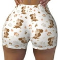 thumbnail image 1 of Wukai Fall Squirrel Print Pack Biker Shorts for Women Yoga Workout Gym Running Scrunch Active Shorts-XX-Large, 1 of 8