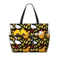 thumbnail image 1 of Wukai Farm Goose Print Zipper Bag,large Beach Tote Bag,Waterproof Sandproof Bag,Grocery and Picnic Tote Travel Bag, 1 of 5