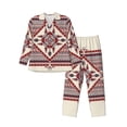 thumbnail image 1 of Wukai Fashion Tatreez Men's Long Sleeve Pajama Set,Long Sleeve Mens Sleepwear with Pockets & Front Fly-XX-Large, 1 of 6