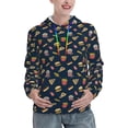 thumbnail image 1 of Wukai Fast Food Print Womens Hoodies Fleece Sweatshirts Long Sleeve Sweaters Pullover Fall Outfits Winter Clothes-Large, 1 of 7