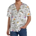 thumbnail image 1 of Wukai Fastfood 2 Men's Casual Short-Sleeve Button Down Shirt,Cuban Shirts for Men,Mens Short Sleeve Dress Shirts-X-Large, 1 of 5