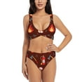 thumbnail image 1 of Wukai Fire Extinguisher Women's Bikini Set Two Piece,wimsuit High Waisted V Neck Twist Front Adjustable Spaghetti Straps Bathing Suit-, 1 of 7