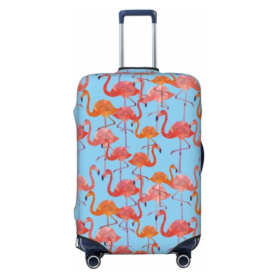 Wukai Flamingo Elastic Luggage Cover: Personalized Protection for Your Suitcase - Fits 19~29-inch, Washable & Durable Travel Companion-Small