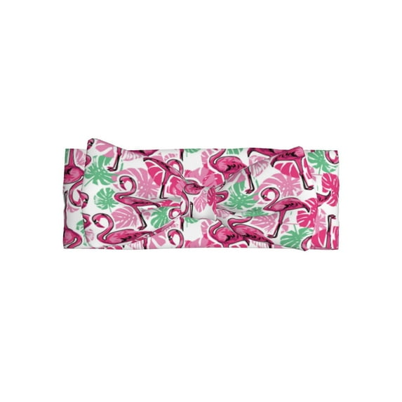 Wukai Flamingo Print Baby Bow Headband for Newborn Infant Baby Toddler Girls