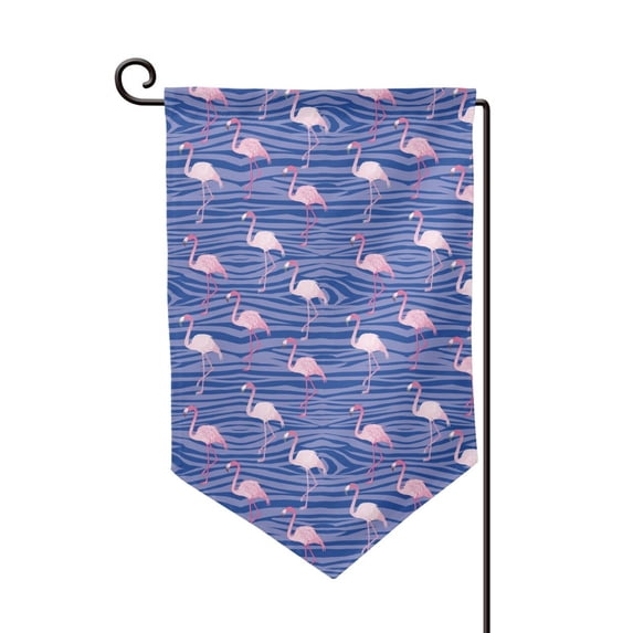 Wukai Flamingo Print Garden Flag 12.5x18 Inch Double Sided Sun-resistant Rain-resistant, Wrinkle-resistant Colorfast(Only Flag)