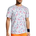 thumbnail image 1 of Wukai Flamingo and Pineapple Print Men's Short-Sleeved Mesh T-Shirt,Quick-Dry Short Sleeve Workout T-Shirt-3X-Large, 1 of 8