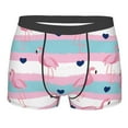 thumbnail image 1 of Wukai Flamingo1 Print Men’s Underwear Breathable Boxer Briefs,&nbsp;Moisture Wicking & Breathable-X-Large, 1 of 7