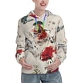 thumbnail image 1 of Wukai Floral Leopard Butterflies Print Womens Hoodies Fleece Sweatshirts Long Sleeve Sweaters Pullover Fall Outfits Winter Clothes-Small, 1 of 7