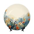 thumbnail image 1 of Wukai Floral Mountain Landscape Print Decorative Plate for Display,Bone China Decorative Plate, Ceramic Dinner Plate with Stand, Vertical Ceramic Plate-10in, 1 of 6