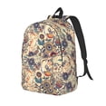 thumbnail image 1 of Wukai Floral With Birds Durable Canvas Laptop Backpack,Adjustable Shoulder Straps,Water-Resistant,Large Capacity,Stylish Design, Fits 15-17in Laptops,Unisex for School,Office,Travel-Small, 1 of 5