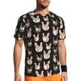 thumbnail image 1 of Wukai Flowe Rooster Print Men's Short-Sleeved Mesh T-Shirt,Quick-Dry Short Sleeve Workout T-Shirt-5X-Large, 1 of 8