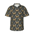 thumbnail image 1 of Wukai Flower Butterfly Men's Hawaiian Shirt Short Sleeve Casual Button Down Summer Beach Aloha Shirt Tropical Print Holiday Party, 1 of 1