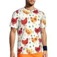 thumbnail image 1 of Wukai Flower Chicken Print Men's Short-Sleeved Mesh T-Shirt,Quick-Dry Short Sleeve Workout T-Shirt-3X-Large, 1 of 8